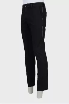 Men's trousers with contrast seam