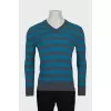 Men's striped cashmere jumper