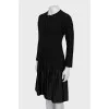 Wool and silk dress with buttons