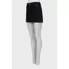 Low rise denim skirt