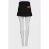 Low rise denim skirt