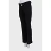 Flared trousers with a mid-rise