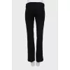 Flared trousers with a mid-rise