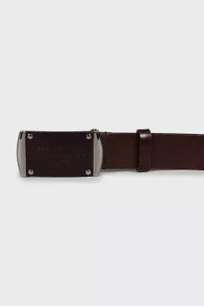 Men's brown leather belt