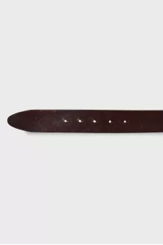 Men's brown leather belt