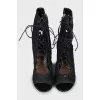 Lace ankle boots with laces
