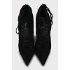 Black suede lace up shoes