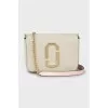 Leather waist bag with logo