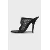 Mesh high heel sandals