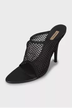 Mesh high heel sandals