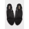 Mesh high heel sandals