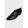 Black leather derby shoes