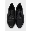 Black leather derby shoes