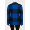 Checkered sweater with seams on the outside