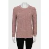 Knitted sweater with straight cut