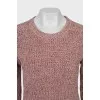 Knitted sweater with straight cut