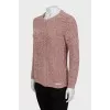 Knitted sweater with straight cut