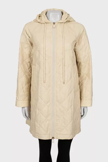 Quilted A-line jacket
