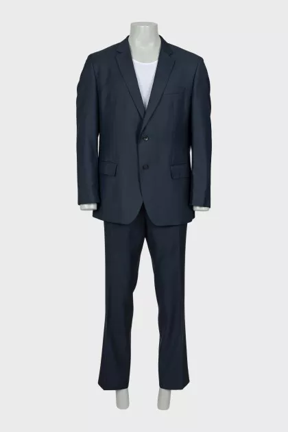 Men's suit with trousers in a small print