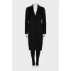 Fitted camel wool coat