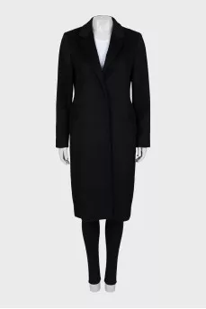 Fitted camel wool coat