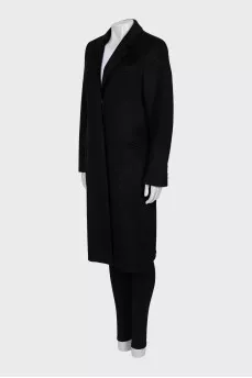 Fitted camel wool coat