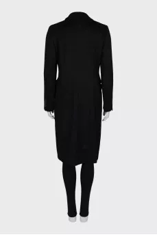 Fitted camel wool coat