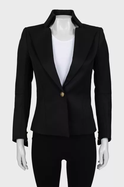Fitted jacket with gold buttons
