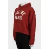 Brown oversized hoodie with logo