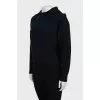 Cashmere sweater with hood