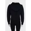 Cashmere sweater with hood
