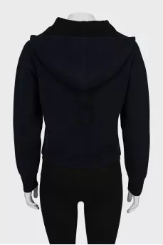 Cashmere sweater with hood