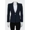 Fitted wool jacket