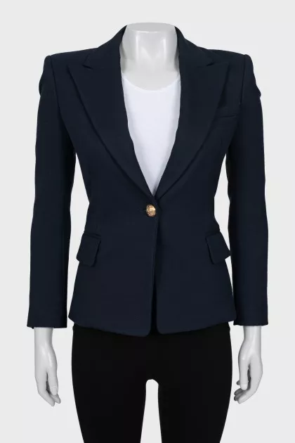 Fitted wool jacket