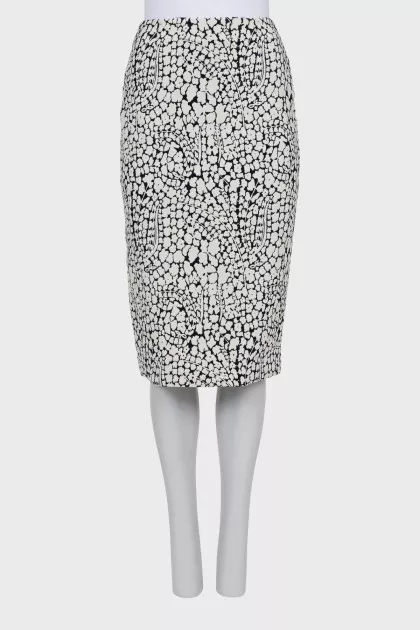 Floral print pencil skirt