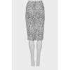 Floral print pencil skirt