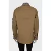 Khaki jacket decorated with beads