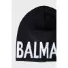 Black and white hat with brand logo