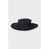 Black woven hat