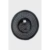 Black woven hat