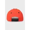 Red cap with a patch