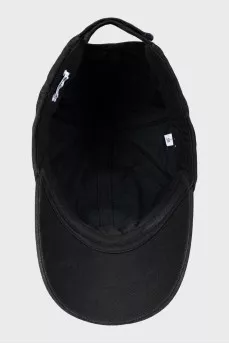 Black cap with text print