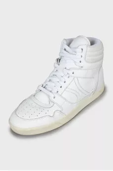White leather sneakers