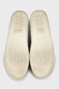 White leather sneakers
