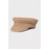 Brown cap with brand logo