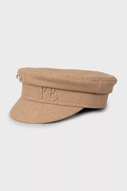 Brown cap with brand logo