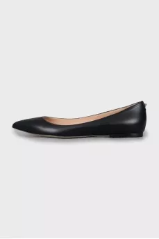 Black Pointed Toe Ballet Flats