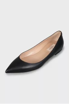 Black Pointed Toe Ballet Flats