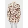 Printed suit of shirt and shorts