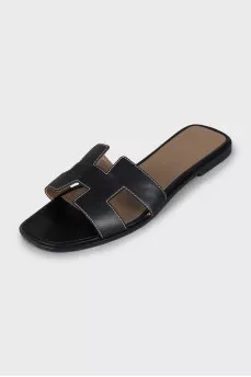 Oran leather slippers